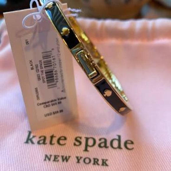 Kate Spade Spot the Spade Enamel Hinged Bracelet - Picture 2 of 3